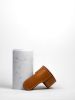 Profili - 120 | Jar in Vessels & Containers by gumdesign. Item composed of marble & leather compatible with contemporary style