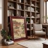 Hand-Painted Gongbi On Silk Spring Morning in the Han Palace | Oil And Acrylic Painting in Paintings by Dynasty Artisan. Item made of wood & fabric compatible with contemporary and eclectic & maximalism style