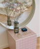 Cube Table, Matt Light Pink | Coffee Table in Tables by IKON KØBENHAVN. Item composed of ceramic in minimalism or modern style