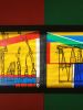 Yellow clouds I & II | Oil And Acrylic Painting in Paintings by Atelier Stumpo. Item made of wood with synthetic