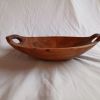 Indigenous Medium Oval Wood Bowl with handles | Serving Bowl in Serveware by TerraKlay. Item made of wood works with contemporary & rustic style