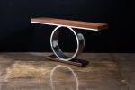 Polished Steel and Wood Console Table from Costantini, Donte | Tables by Costantini Design. Item composed of wood and steel