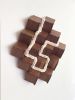 Cubic 005 | Wall Sculpture in Wall Hangings by Ana Salazar Atelier. Item composed of walnut and cotton in minimalism or contemporary style