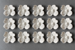 Handmade Dogwood Flower Set – Floral Clay Sculpture | Sculptures by Leramic