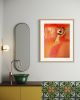 Dreaming in 3D - Orange Archival Giclee Print | Prints in Paintings by Amy Straley. Item made of paper works with contemporary & eclectic & maximalism style