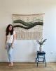 Wall Tapestry 'Botanic Drift' Wall Hanging | Wall Hangings by Tissage Sauvage. Item composed of wood and cotton in boho or country & farmhouse style