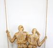 couple on a swing, 3d wall art, Metal wall art | Wall Sculpture in Wall Hangings by NUNTCHI. Item composed of wood & steel compatible with contemporary and art deco style