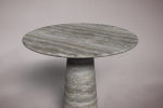 Round Travertine Dining Table | Tables by HamamDecor LLC. Item composed of marble in minimalism style