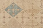 Vintage Zeki Müren Rug in Beige, Blue and Pink Geometric | Area Rug in Rugs by Rug and Kilim