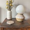 Short Globe Lamp | Table Lamp in Lamps by Sauvé Ceramics. Item made of brass & ceramic compatible with boho and mid century modern style