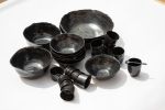 Range of Bowls, cups & plates (XS:ø16CM, S:ø19CM, M:ø24CM, L:ø27CM, XL:ø31CM, XXL:ø34CM) | Dinnerware by Charlotte Ceramics | Private Residence in Ibiza. Item made of stoneware