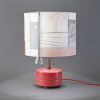 Pink Orange Red | Table Lamp in Lamps by James Aarons. Item made of ceramic & paper compatible with mid century modern and contemporary style