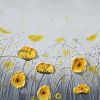 Yellow Golden Poppies Original painting on canvas | Oil And Acrylic Painting in Paintings by DaggArt. Item made of canvas & synthetic compatible with minimalism style