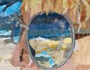 Beach Reflection | Mixed Media by Leanne Poellinger. Item composed of paper in coastal or traditional style