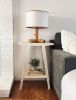 Caned Side Table: Bleached Maple | Tables by CraftsmansLife: Donald DiMauro Woodwork & Design. Item made of maple wood