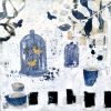 Gatherings | Collage in Paintings by Adam Collier Noel. Item composed of canvas & paper compatible with contemporary and rustic style
