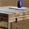 Reclaimed Wood Side Table with Metal Frame | Tables by Willen Rose Furniture. Item made of wood & steel