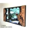 Eye-catching Live Edge Cherry Burl Mirror | Decorative Objects by Tom Weber - Weber Design Custom Woodwork. Item made of wood & glass compatible with boho and country & farmhouse style