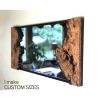Eye-catching Live Edge Cherry Burl Mirror-Custommade to size | Decorative Objects by thomas weber. Item made of wood & glass compatible with boho and country & farmhouse style