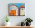 Pine Mountain Storehouse | Mixed Media in Paintings by Rich Godfrey. Item made of wood & canvas compatible with minimalism and mid century modern style