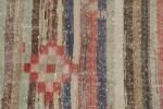 Vintage Zeki Müren Runner in Polychromatic Geometric Stripes | Area Rug in Rugs by Rug and Kilim