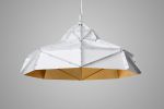 Octagon Wide Gold Faceted Light | Pendants by ADAMLAMP. Item made of steel compatible with industrial and modern style