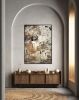 "to build a home" (KESHET GALLERY) | Mixed Media in Paintings by VISCERAL HOME STUDIO | Keshet Gallery in Boca Raton. Item composed of maple wood and canvas in boho or mid century modern style