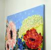 FLORAL EXPLOSION - large floral painting | Oil And Acrylic Painting in Paintings by Marinela Puscasu. Item composed of canvas in contemporary or country & farmhouse style