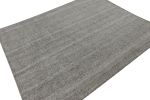 Vintage Turkish Kilim, Solid Monochrome in Gray, White | Area Rug in Rugs by Rug and Kilim