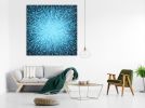 Blue Star | Oil And Acrylic Painting in Paintings by Isabelle Pelletane. Item composed of canvas compatible with boho and minimalism style