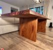 21st Century Minimalist Inspired Parota Slab Dining Table | Tables by Walker Design Studios. Item made of wood compatible with contemporary and modern style