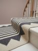 Handwoven Wool Grey Stair Runner | Runner Rug in Rugs by Evergreen Carpets. Item made of wool works with boho & minimalism style