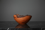 Natural‑Edge Pearwood Bowl | Decorative Bowl in Decorative Objects by Holzkunst Samuel Meisinger. Item composed of wood in minimalism or art deco style