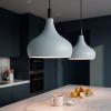 Morning Bell 20" | Sculptural Ceramic Pendant Light | Pendants by Naaya Studio | Tranquilseas Resort in Sandy Bay. Item composed of brass and stoneware in minimalism or mid century modern style