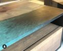 Resin Waterfall Night Stands | Tables by Black Rose WoodCraft | Portland in Portland