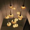 Golden Bell Flower Chandelier | Chandeliers by PATAPiAN. Item composed of bamboo & brass