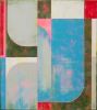 The Maze Blue and Pink | Oil And Acrylic Painting in Paintings by Ronald Hunter. Item made of canvas works with contemporary & industrial style