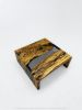 Epoxy Gray Waterfall Coffee Table - End Table - Side Table | Tables by Tinella Collection. Item made of wood works with art deco style