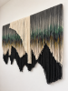 Abstract Textile “Rubi” | Tapestry in Wall Hangings by Olivia Fiber Art. Item composed of wood & wool compatible with minimalism and mid century modern style