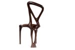 Amorph Gazelle Dining Chair, Solid Wood, Stained Graphite | Chairs by Amorph. Item made of wood with leather