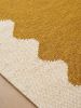 Handwoven Woolen Yellow Runner Rug | Rugs by Evergreen Carpets. Item made of wool compatible with boho and minimalism style