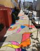 Sidewalk Mural | Murals by Strider Patton | Hotel Del Sol in San Francisco. Item composed of synthetic