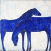 Blue Mates | Oil And Acrylic Painting in Paintings by KIRSTEN KAINZ. Item composed of canvas in contemporary or eclectic & maximalism style