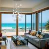 Allure Chandelier Clear and Frosted White Geometric Globes | Pendants by Galilee Lighting. Item made of metal & glass compatible with modern style