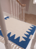 Handwoven Wool Blue Stair Runner | Custom Wool Rug | Runner Rug in Rugs by Evergreen Carpets. Item composed of wool compatible with boho and minimalism style