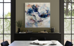 Datura Brings the Night | Oil And Acrylic Painting in Paintings by AnnMarie LeBlanc. Item composed of canvas in contemporary or modern style