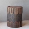 Bisous Hand Carved Log Table | End Table in Tables by Pfeifer Studio. Item made of wood works with boho & minimalism style
