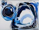 Lara Scolari Original Art, Noir, Bluebottle, Float | Oil And Acrylic Painting in Paintings by Lara Scolari | Saltsoak Float Studio in Balmain. Item composed of synthetic