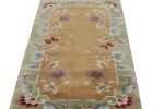 Rug & Kilim’s Chinese Art Deco Rug In Brown with Colorful | Area Rug in Rugs by Rug and Kilim