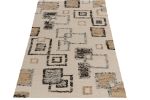 Modern Kilim rug in White and Black Geometric Pattern | Area Rug in Rugs by Rug and Kilim